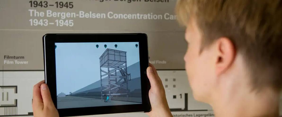 Exploring Bergen Belsen with a Tablet